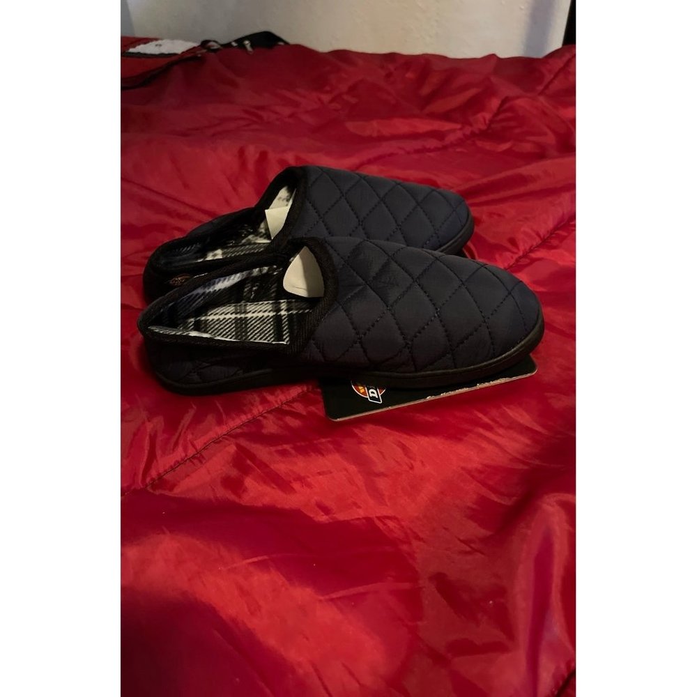 Dickie's Men's Slippers Size L 9.5 - 10.5 Memory Foam Navy NWT NEW